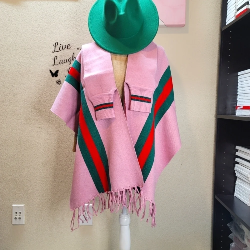 Pink- Stylish Warm Cashmere/Shawl for women - Picture 6 of 7